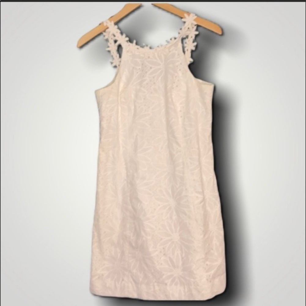 Lilly Pulitzer Annabelle Shift Dress White Eyelet Size 2